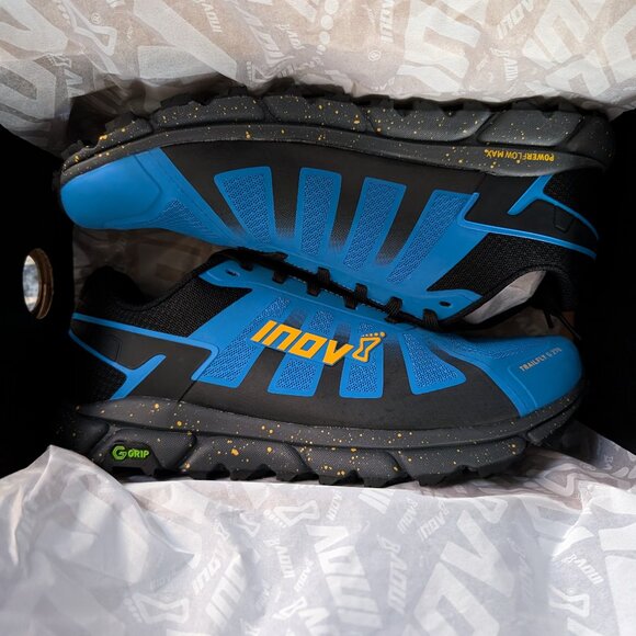 🆕️ Inov8 Trailfly G 270 Trail Running Shoes Men's Size 9.5 Black/Blue - Picture 1 of 4